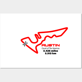 Austin Track Graphic Posters and Art